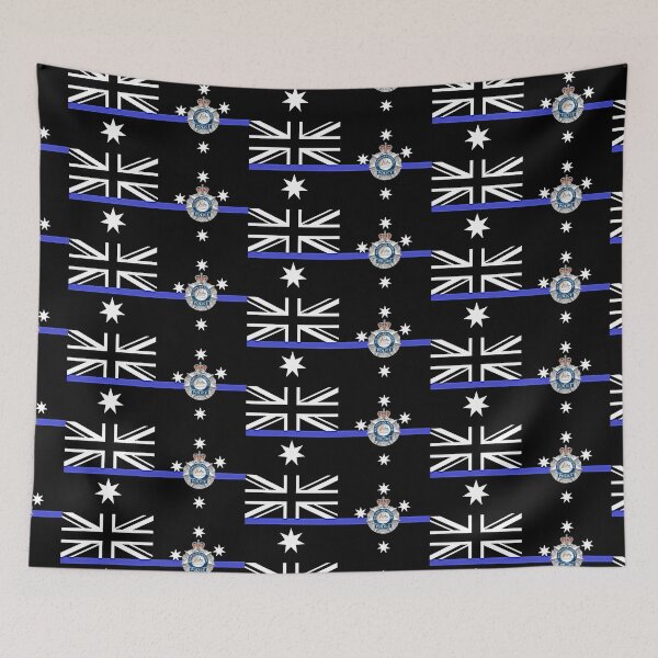 Item preview, Australian Federal Police Thin Blue Line Flag -Thin Blue Line designed and sold by RENAGADE4LYF.