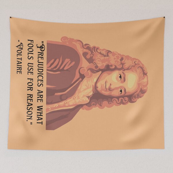 Item preview, Voltaire Portrait And Quote designed and sold by Unhinged Heather.
