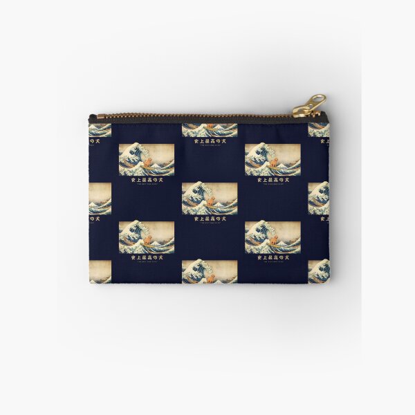 Item preview, Golden Retriever Kanagawa Japanese Surfing Wave designed and sold by rafaeltto.
