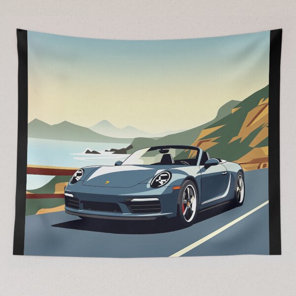 Item preview, Porsche Boxster Seaside PCH Illustration poster designed and sold by blackdogshop.