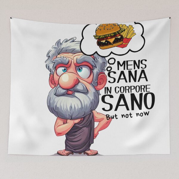 Item preview, Mens sana in corpore sano, pero no ahora designed and sold by sombradelsabio.