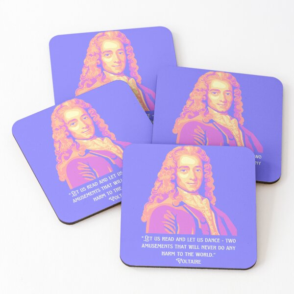Item preview, Voltaire Portrait And Quote designed and sold by Unhinged Heather.