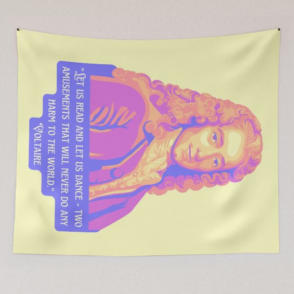 Item preview, Voltaire Portrait And Quote designed and sold by Unhinged Heather.