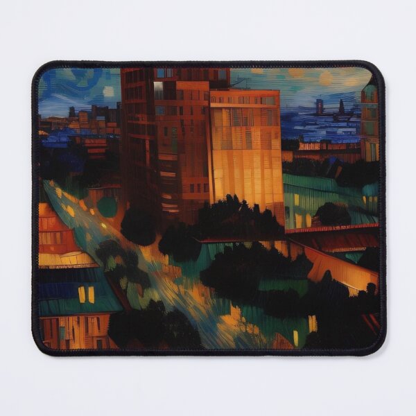 Item preview, Van Gogh style of Houston skyline designed and sold by modernzen.