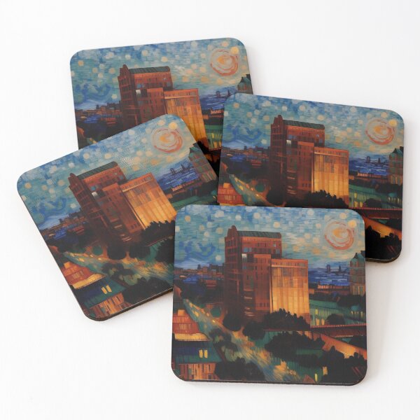 Item preview, Van Gogh style of Houston skyline designed and sold by modernzen.