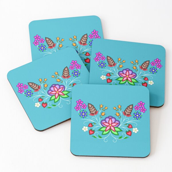 Item preview, Turquoise Floral Dreams designed and sold by ojiberishdsgns.