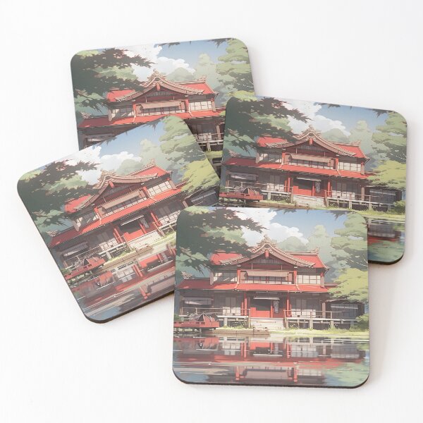 Item preview, Asian Style House on a Lake designed and sold by ArtbyAiGallery.