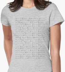Classical Music Composers, pattern Women's Fitted T-Shirt