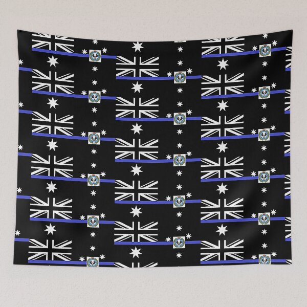Item preview, South Australian Police Thin Blue Line Flag -Thin Blue Line designed and sold by RENAGADE4LYF.