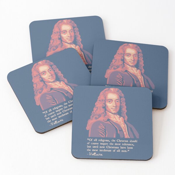 Item preview, Voltaire Portrait And Quote designed and sold by Unhinged Heather.