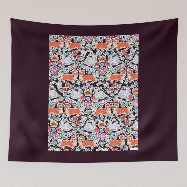 Item preview, Jubilee Corgis and Swans Pet Mat 	 designed and sold by qtebfyook18.
