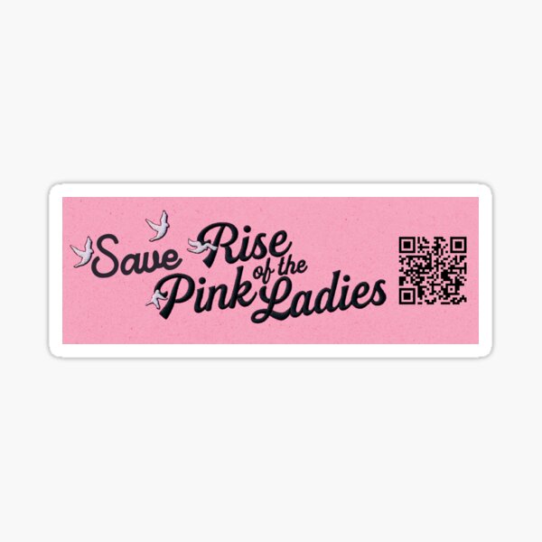 Vista previa del artículo con la obra «Rise of the Pink Ladies - Petición QR ancho (actualizado)», diseñado y vendido por mangoesrepent.