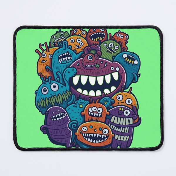 Item preview, Happy Monsters,Doodle Art designed and sold by S-L-Creations.