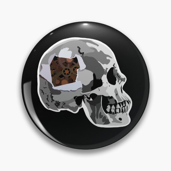 Item preview, Vintage steampunk Halloween gothic skull sticker designed and sold by Vanessa Valenzuela.