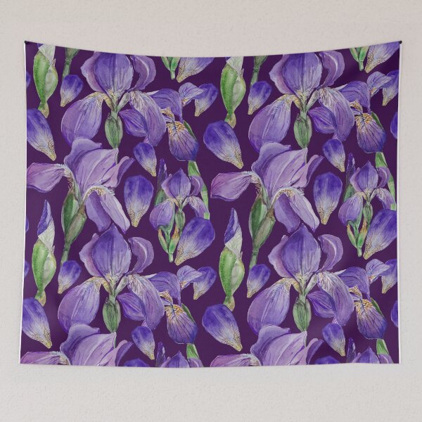Item preview, Purple Watercolor Irises  designed and sold by MCanvasworks.