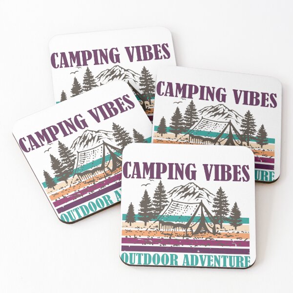 Item preview, CAMPING VIBES-OUTDOOR ADVENTURE. camp camping t-shirts - camp vibe memes t-shirts - camping vibes t-shirts - vintage camping t-shirts - camping summer t-shirts designed and sold by COLOR TALE STUDIO.