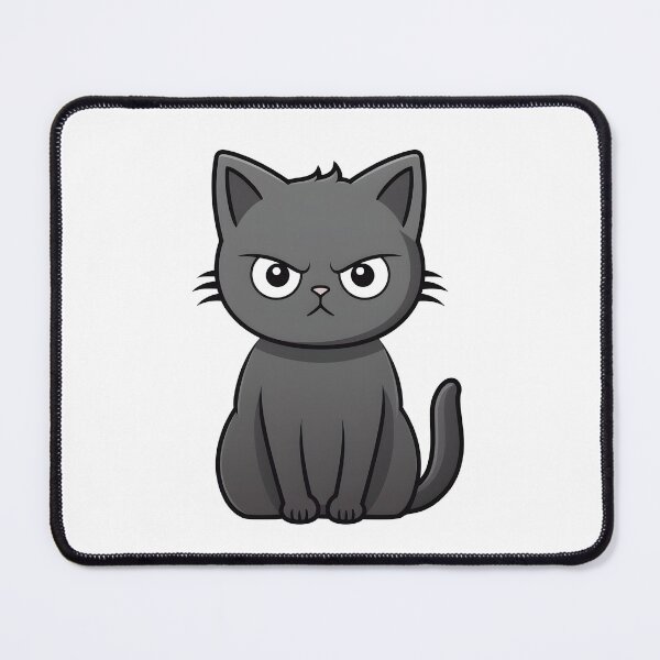 Item preview, Angry Grey Cat  designed and sold by meeshkaart.