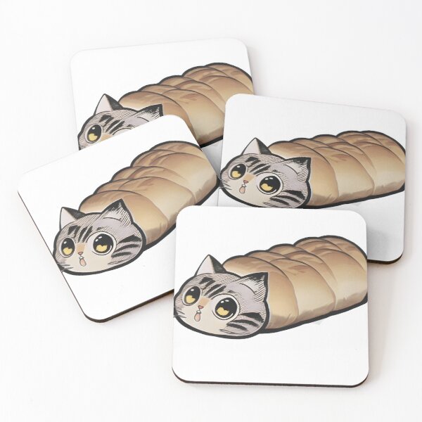Item preview, Vintage anime cat in bread  designed and sold by LifeisStickers.