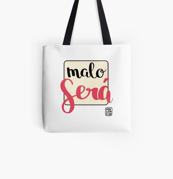Malo será Bolsa estampada de tela