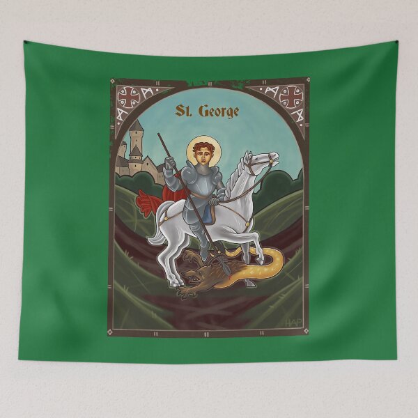 Item preview, Icon of St. George Canvas Print 	 designed and sold by xojnasshc59.