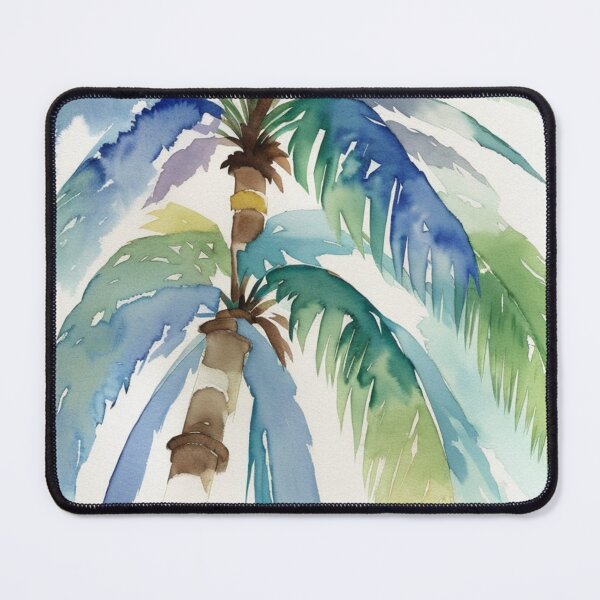 Item preview, palmera de hojas azules designed and sold by camchic.