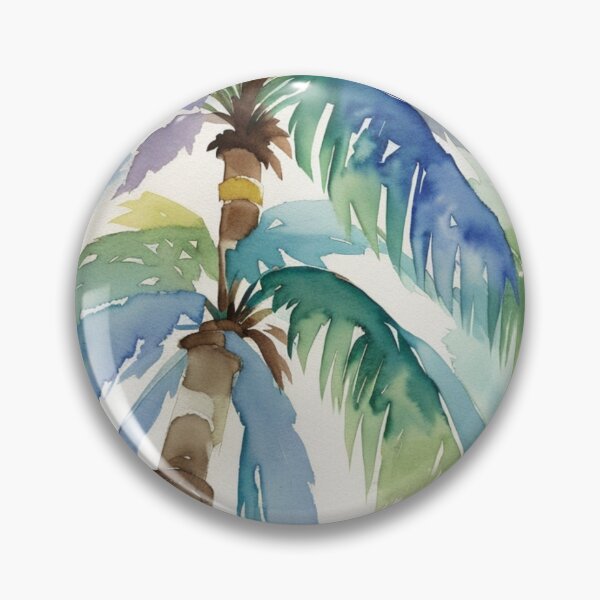 Item preview, palmera de hojas azules designed and sold by camchic.