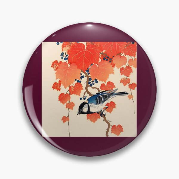 Item preview, Vintage Japanese Jay and Autumn Grapevine   Acrylic Block 	 designed and sold by ircnhugxiay69.