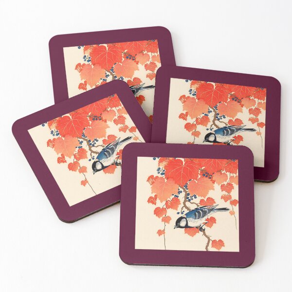 Item preview, Vintage Japanese Jay and Autumn Grapevine   Acrylic Block 	 designed and sold by ircnhugxiay69.