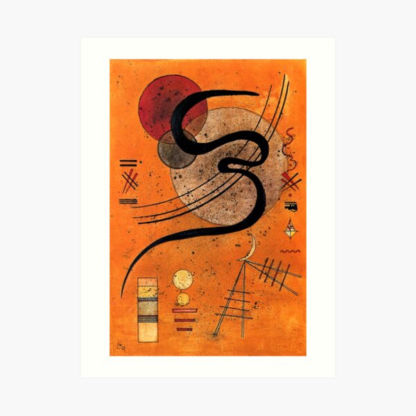 Kandinsky - Mood Line, pintura abstracta colorida Lámina artística