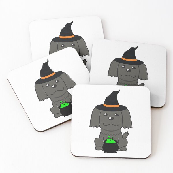 Item preview, Cute Black dog in a witch costume designed and sold by Pet Station.