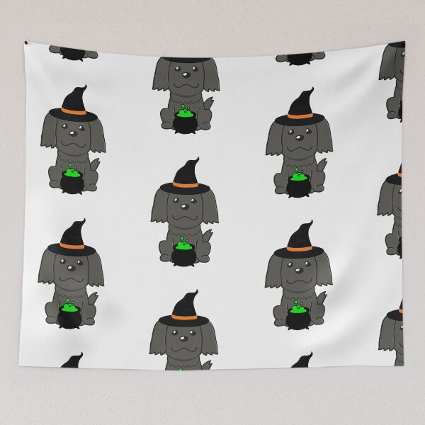 Item preview, Cute Black dog in a witch costume designed and sold by Pet Station.