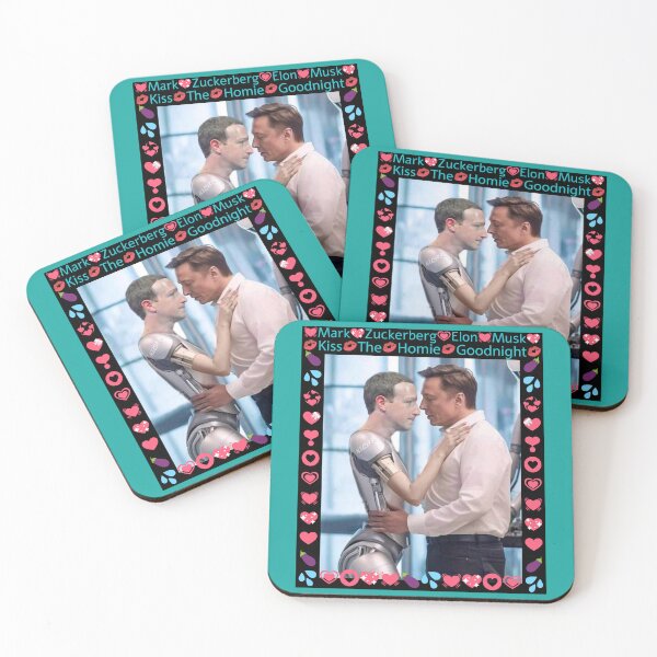 Item preview, Elon Musk and Mark Zuckerberg are in love! Kiss the homies goodnight you two! designed and sold by The AEGIS Alliance.