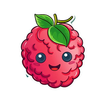 Artwork thumbnail, Cute Raspberry Fruit Design by AfterSchoolSpec