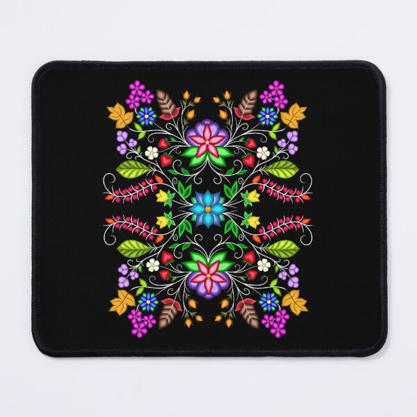 Item preview, Black Outlined Floral Motif designed and sold by ojiberishdsgns.