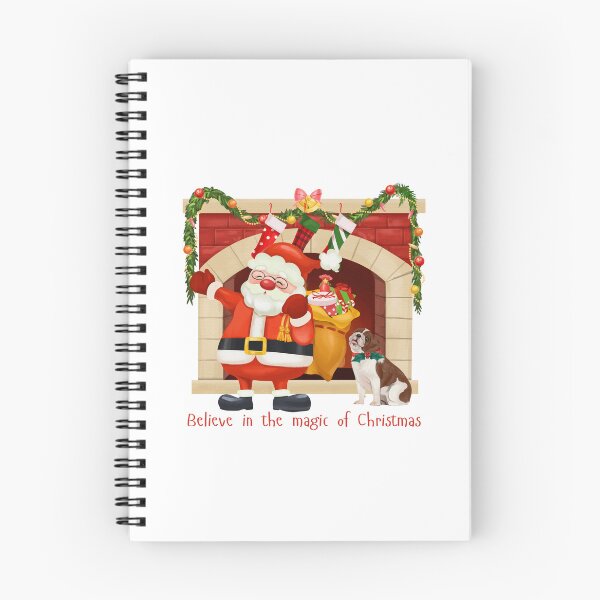 Item preview, Tarjeta de Navidad Bull Dog - Cree en la magia de la Navidad con Santa Claus designed and sold by DigitalCutFile.
