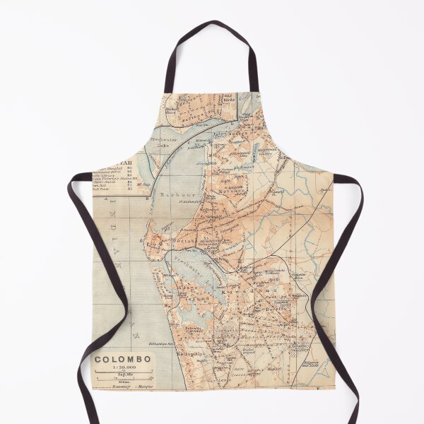 Item preview, Vintage Colombo Sri Lanka Map (1914) designed and sold by BravuraMedia.