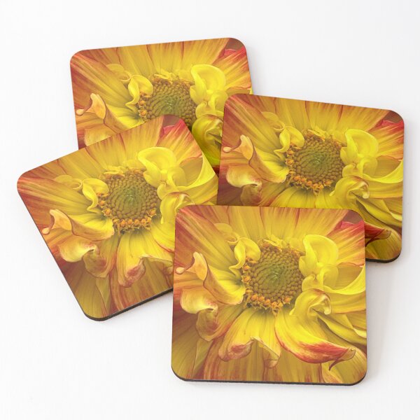 Item preview, Red and Yellow Macro Dahlia  designed and sold by Sonya Umble.