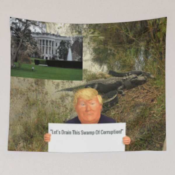 Item preview, Trump, "Let's Drain This Swamp Of Corruption" designed and sold by BlackSheeper.
