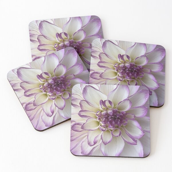 Item preview, Purple and White Macro Dahlia Flower designed and sold by Sonya Umble.