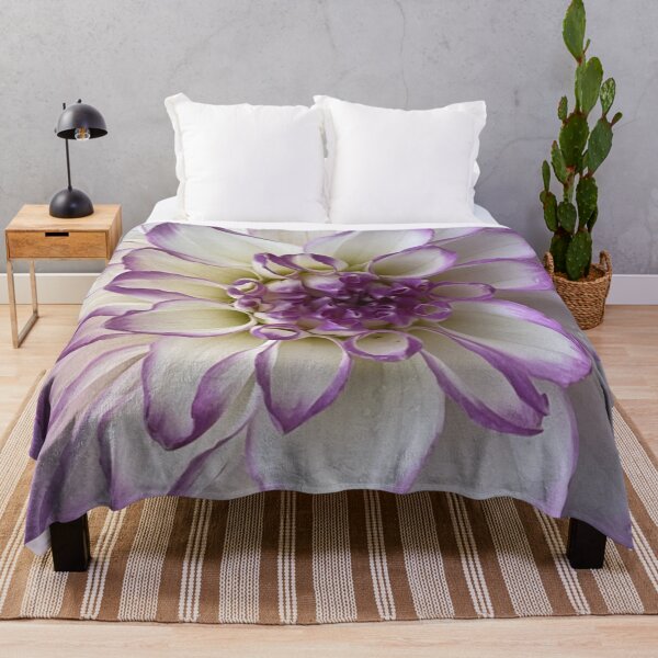 Item preview, Purple and White Macro Dahlia Flower designed and sold by Sonya Umble.