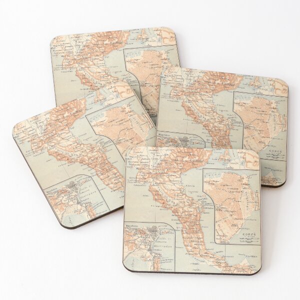 Item preview, Vintage Map of Corfu Greece (1911) designed and sold by BravuraMedia.