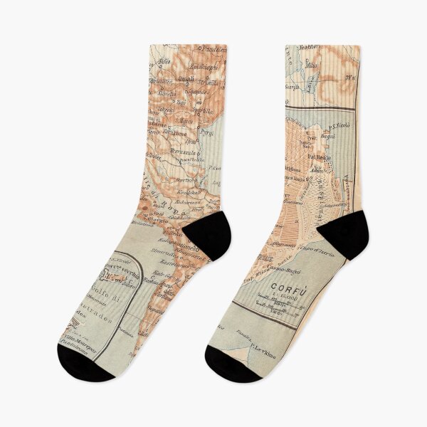 Item preview, Vintage Map of Corfu Greece (1911) designed and sold by BravuraMedia.