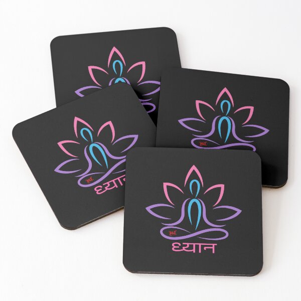 Item preview, Dhyana (Meditation) - Yoga Words (dark) / RoYuMi designed and sold by royumi.