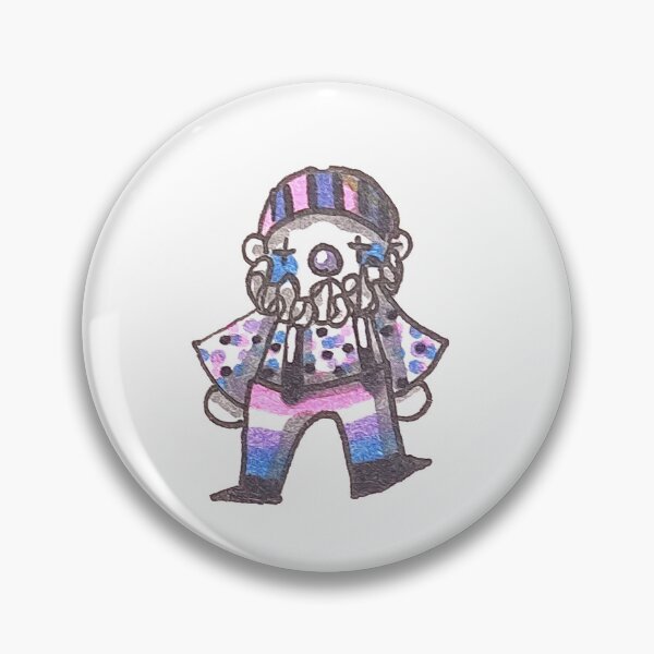 Item preview, gender fluid clown designed and sold by AutisticClown.