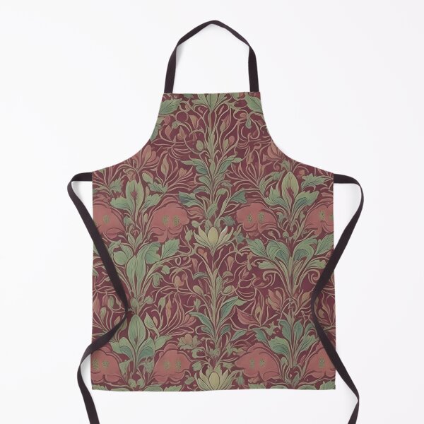 Item preview, Embrace Nature's Charm with a Burgundy Floral Pattern Inspired by William Morris Honeysuckle &Tulip designed and sold by Tamas Das.