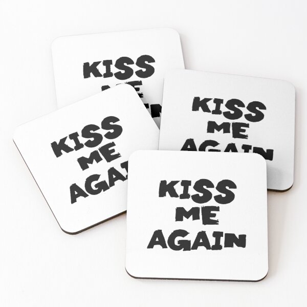 Item preview, Kiss Me Again Text Monochrome White designed and sold by Maryfeenland.