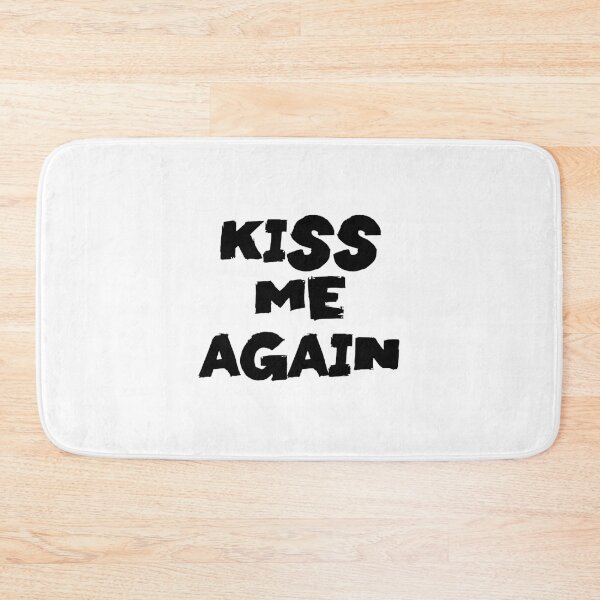 Item preview, Kiss Me Again Text Monochrome White designed and sold by Maryfeenland.