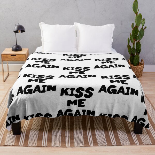 Item preview, Kiss Me Again Text Monochrome White designed and sold by Maryfeenland.