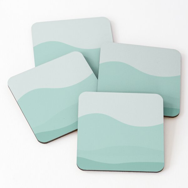 Item preview, Aesthetic Soft Teal Mountains designed and sold by GoodJobLola.