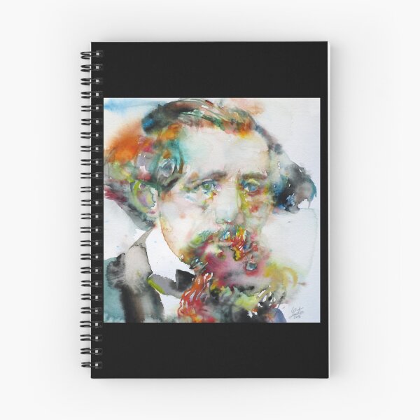 Item preview, CHARLES DICKENS - watercolor portrait.3 designed and sold by condon-alanex.